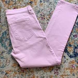 Ann Taylor loft lavender pink skinny crop 27